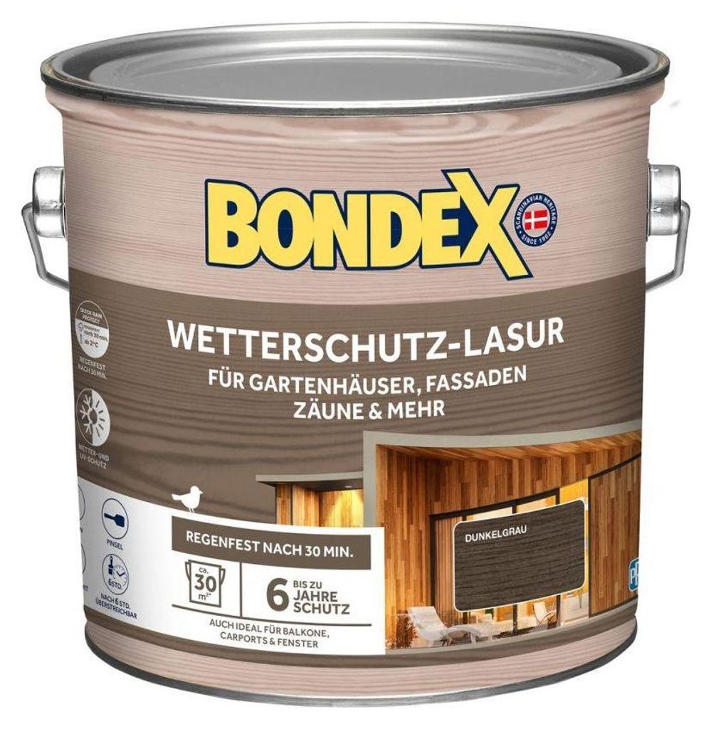 Bondex Wetterschutz-Lasur Dunkelgrau 2,5 L - 466151 Produktbild 