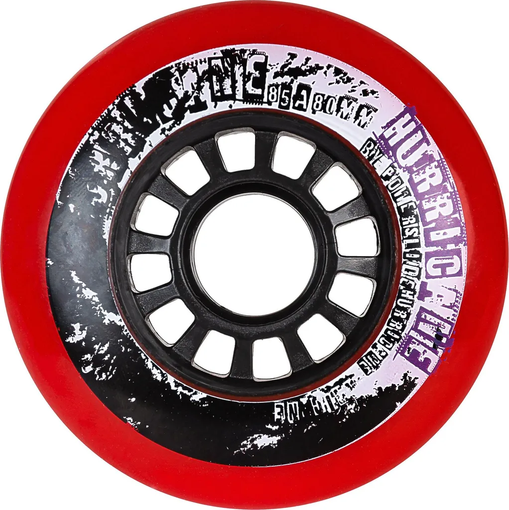 Roues Powerslide Hurricane Red 80mm 85A pack de 4 pour roller en ligne