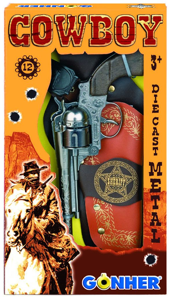 Set da cowboy - revolver + stella dello sceriffo in metallo Immagine del prodotto 