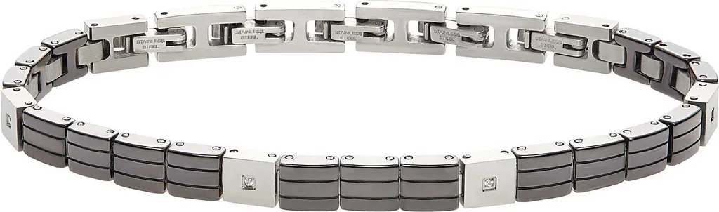 Breil Brick Bracciale Uomo Argento Acciaio e Ceramica - Acquista Ora