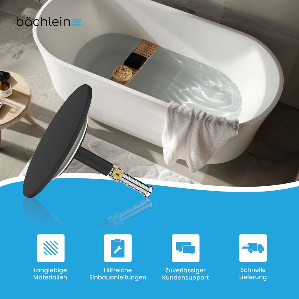 Bächlein Universal Badewannenstöpsel - Abfluss-Stopfen aus Produktbild 7