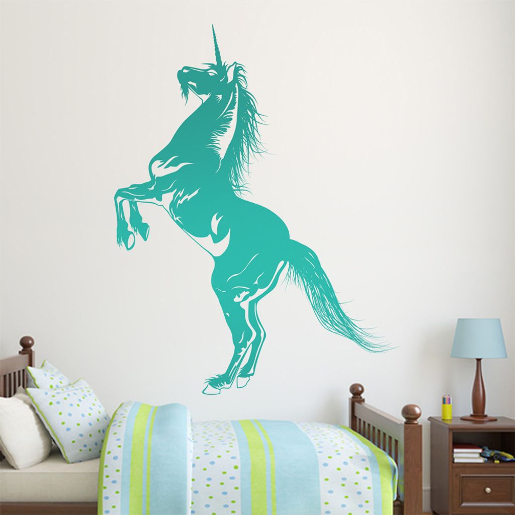 KIWISTAR Einhorn Pferd Hengst Märchen Fantasy Wandtattoo in 6 Größen - Wandaufkleber Wall Sticker - Dekoration, Küche, Wohnzimmer, Schlafzimmer...