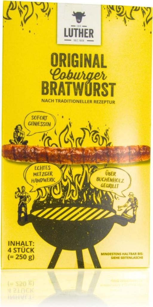 Fleischerei Luther Coburger Bratwurst vorgebraten Produktbild 