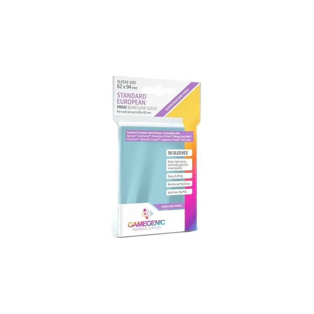 Gamegenic - Prime Board Game Sleeves - Purple : Standard Image du produit 