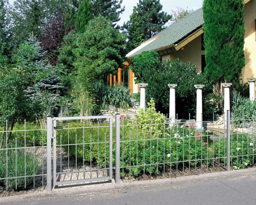 Zaunsystem Madrid Einzeltor-anthrazit metallic-1000 mm