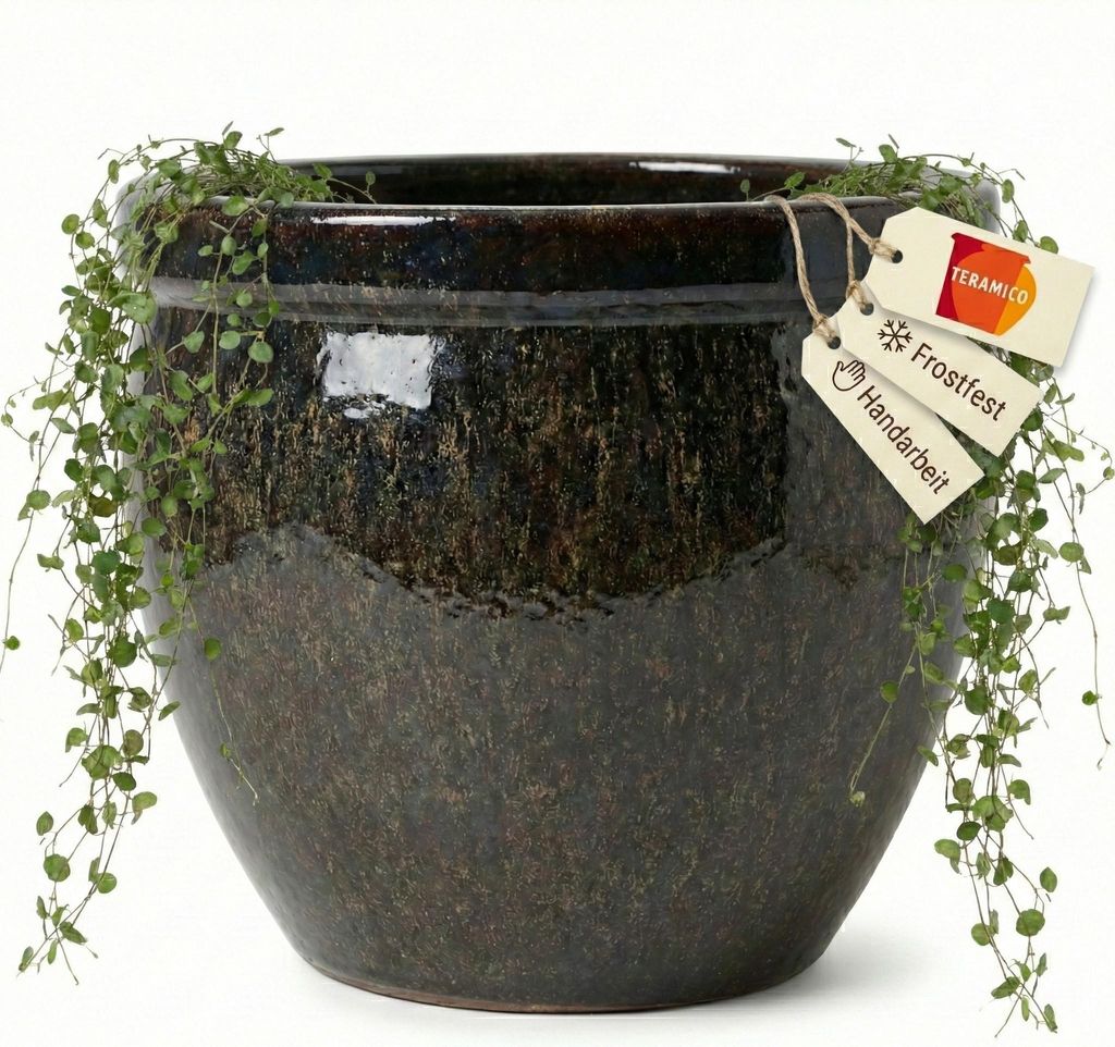 Teramico Vaso da fiori marrone "Bavaria Tall" Ø 37 cm Immagine del prodotto 