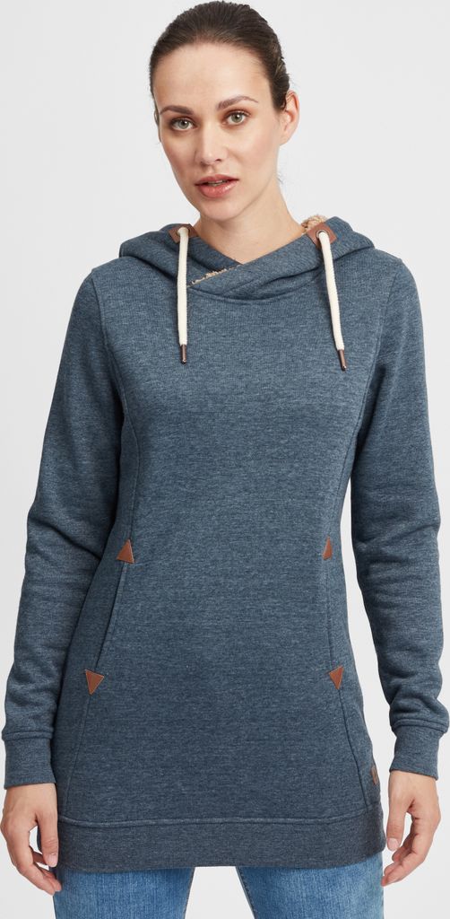 OXMO OXVicky Sweat Pile Hoodie Long Damen Langer Kapuzenpullover Hoodie Pullover Mit Kapuze Und Teddy-Futter