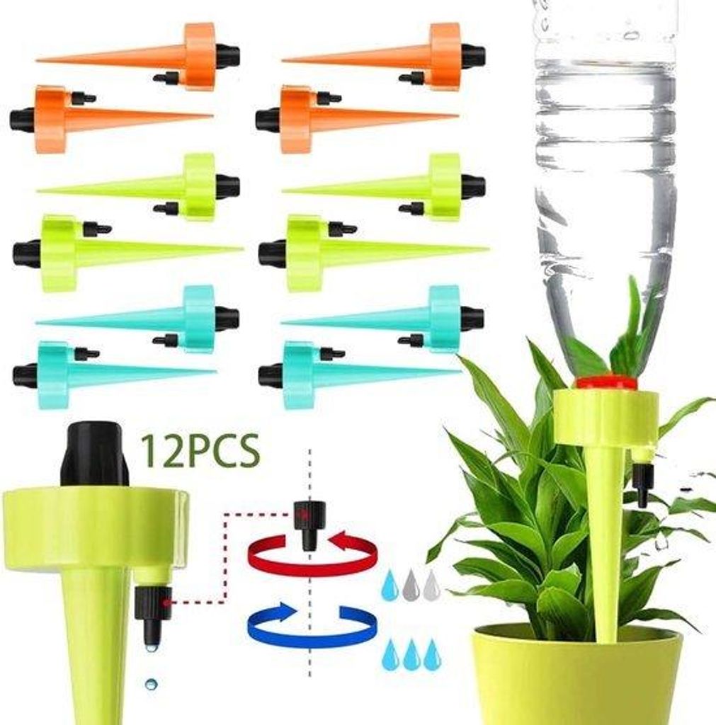 Automatisches Pflanzenspülungssystem, 12-teilig, einstellbar, für Pflanzen, Blumen, Garten, Blumen, Wasserdispenser.