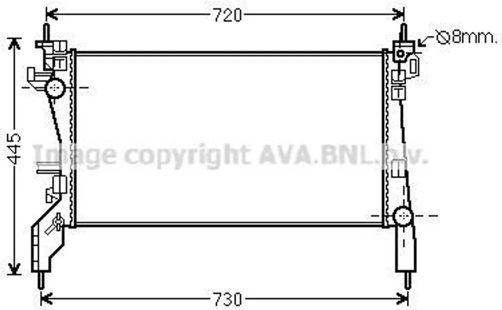 Évitez la surchauffe moteur avec le radiateur PRASCO CNA2266 1330T9