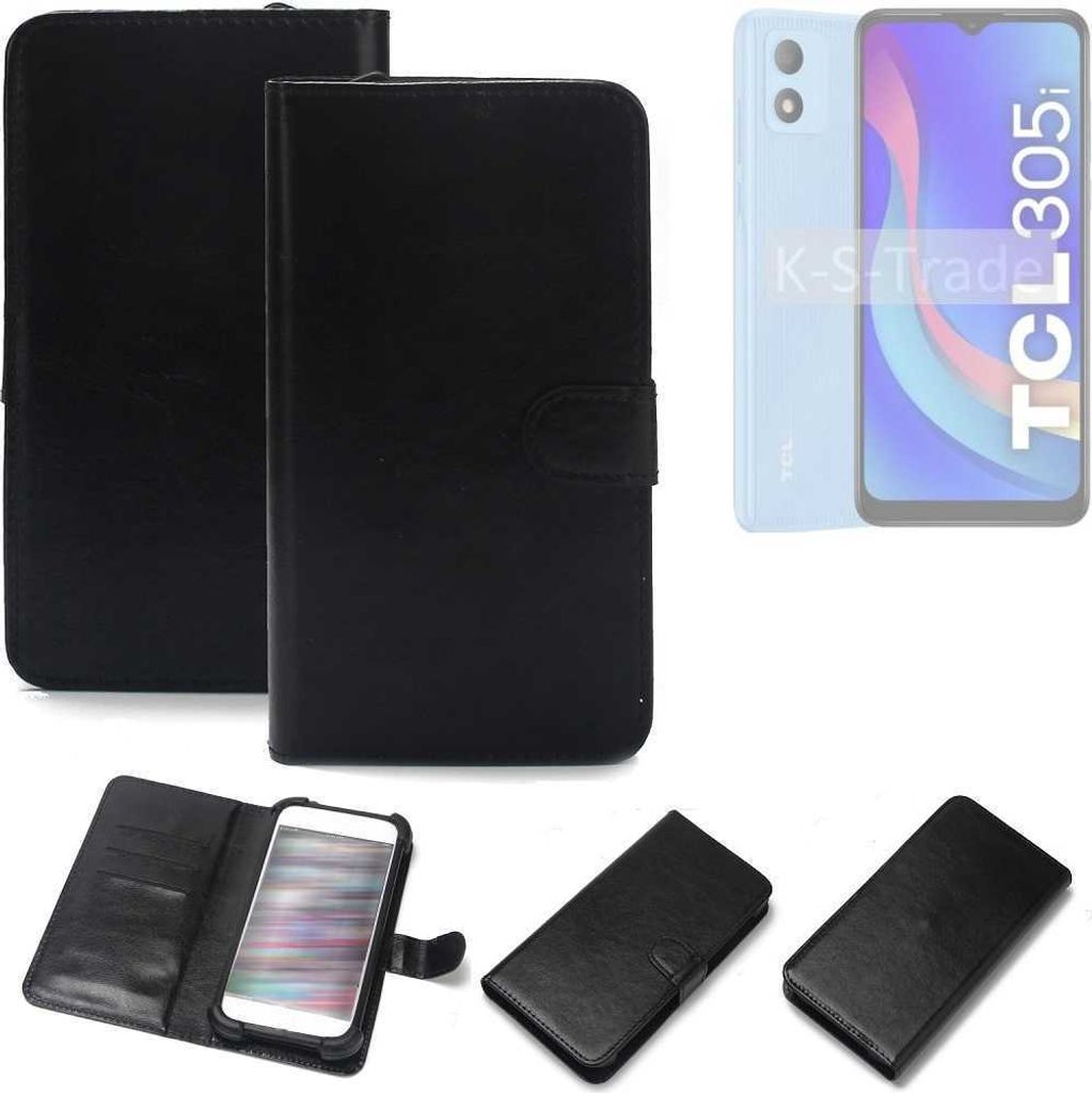 K-S-Trade Handyhülle Schutzhülle kompatibel mit TCL 305i Handy Schutz Hülle Handyhülle Bumper schwarz 1x