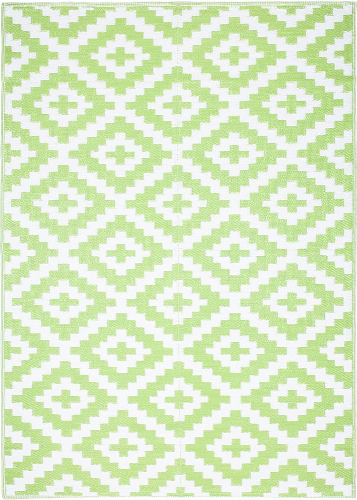Tapiso Koberec IBIZA Outdoor White Green Picnic Garden Obrázek produktu 