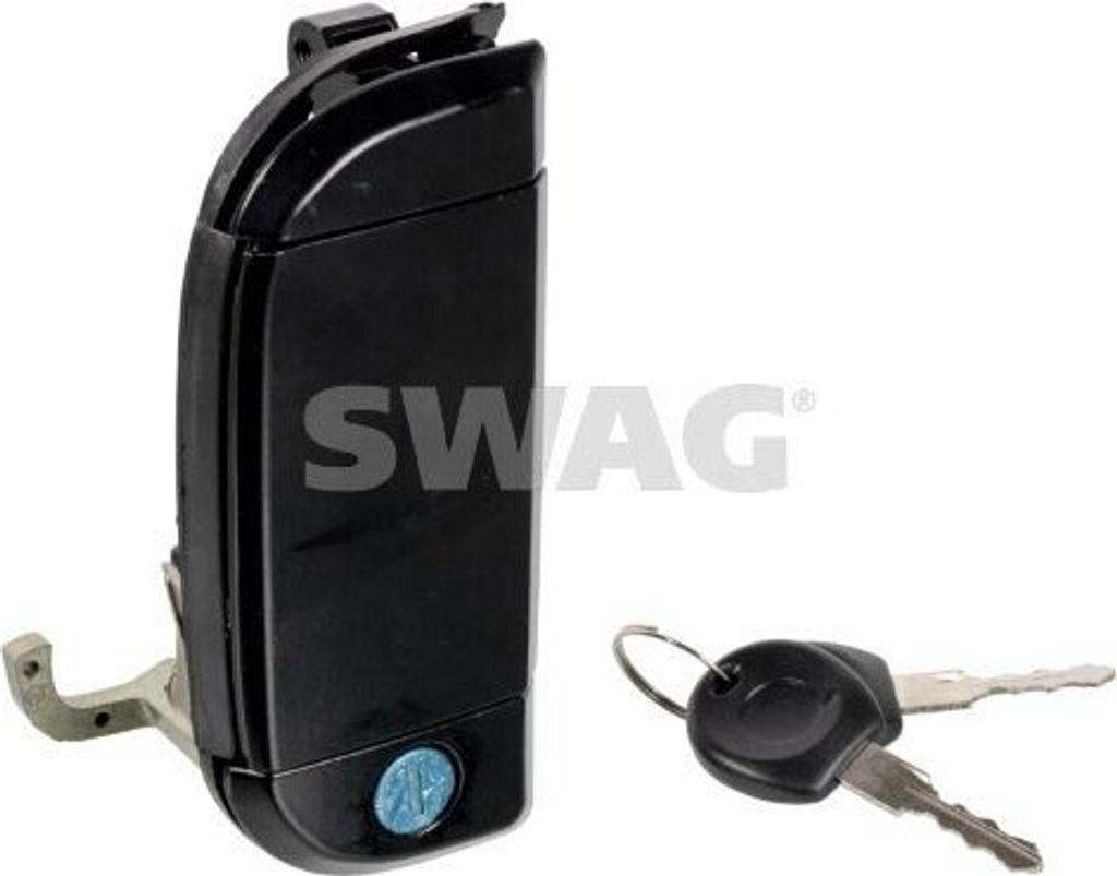 SWAG 33 10 3082 Türgriff mit Schließzylinder Rechts Außen für VW Transporter IV Bus (70B, 70C, 7DB, 7DK, 70J, 70K, 7DC, 7DJ) Schwarz
