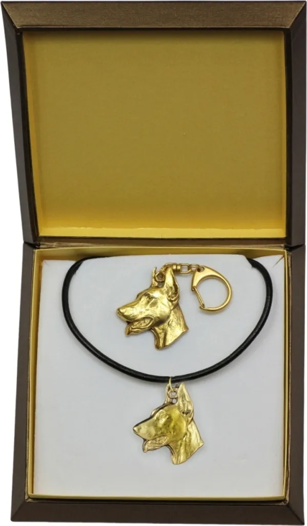 Set Gioielli Dobermann I Art-Dog Placcati Oro: Un Legame Eterno
