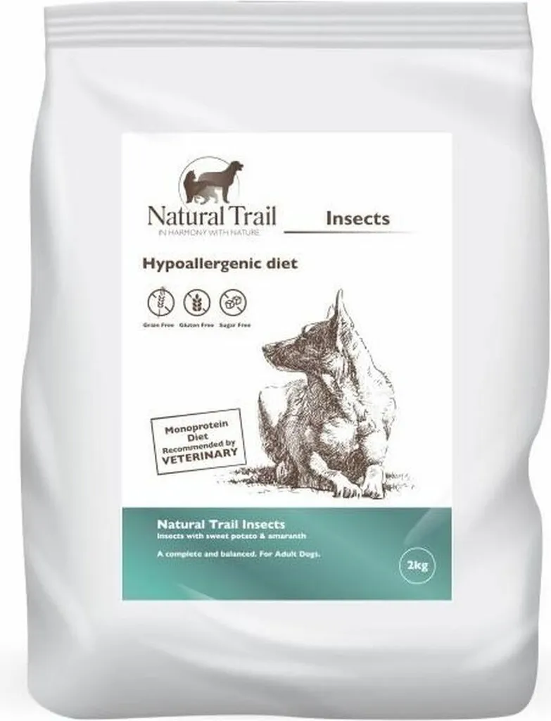 Nourriture pour chien aux insectes Natural Trail - Aliment complet 2 Kg