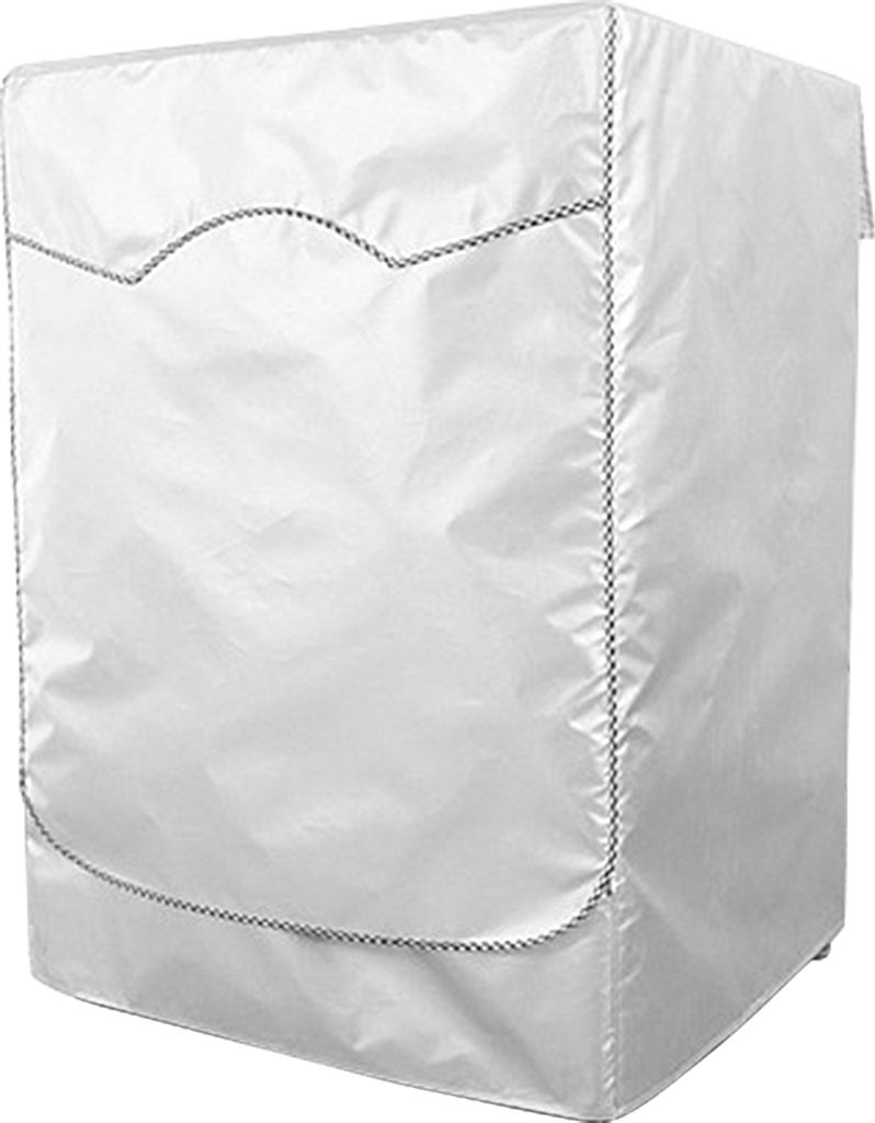 Waschmaschinenabdeckung atmungsaktive staubdicht silberne Farbe Gute Wärme Ableitungsabdeckung für Balkon-Silber ,Größen:XL