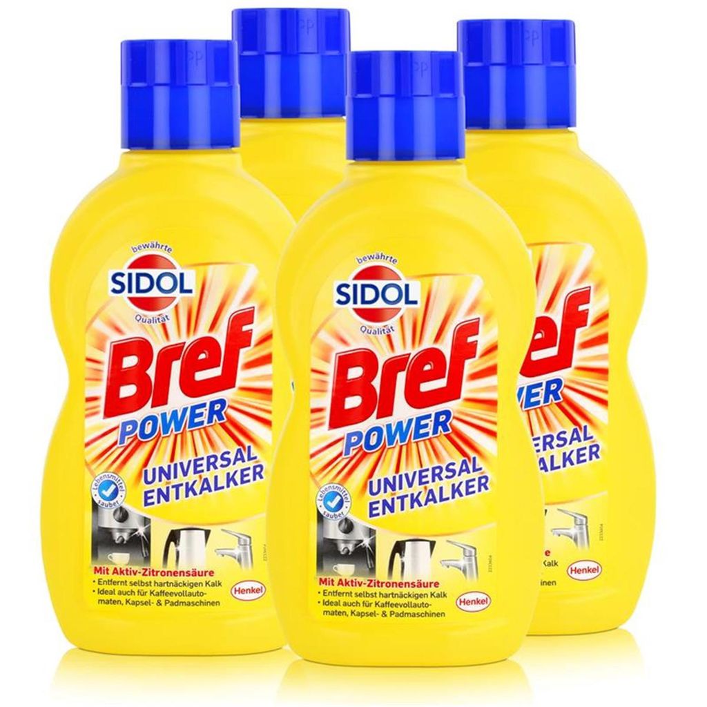 Sidol Universal-Entkalker 500 ml - Mit Aktiv-Zitronensäure (4er Pack)
