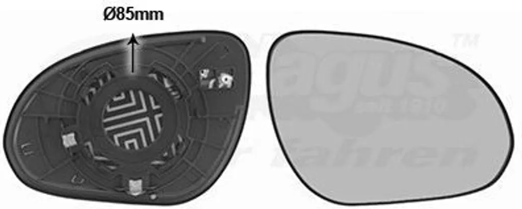Glace de rétroviseur extérieur HAGUS 8207838 pour Hyundai haute qualité