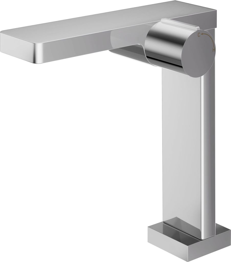 Design Waschtischarmatur Badarmatur NT3220C - Hoher Auslauf - Wasserhahn in Chrom