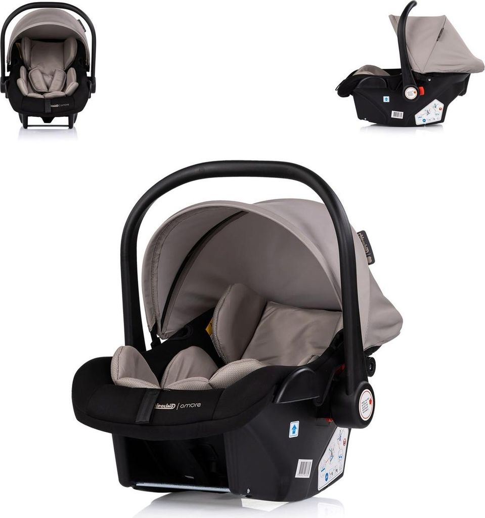 Chipolino Babyschale Amore i-Size Gruppe 0+ (0 - 13 kg) Kissen Griff verstellbar braun