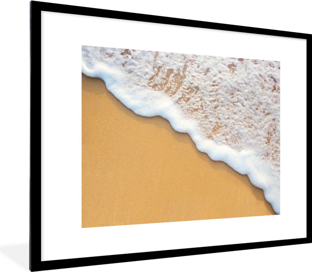 MuchoWow Gerahmtes Poster Strand - Wasser - Meer - Tropisch - Sommer 80x60 cm - Poster mit Schwarzem Bilderrahmen Wandposter Rahmen Foto Bilder -...