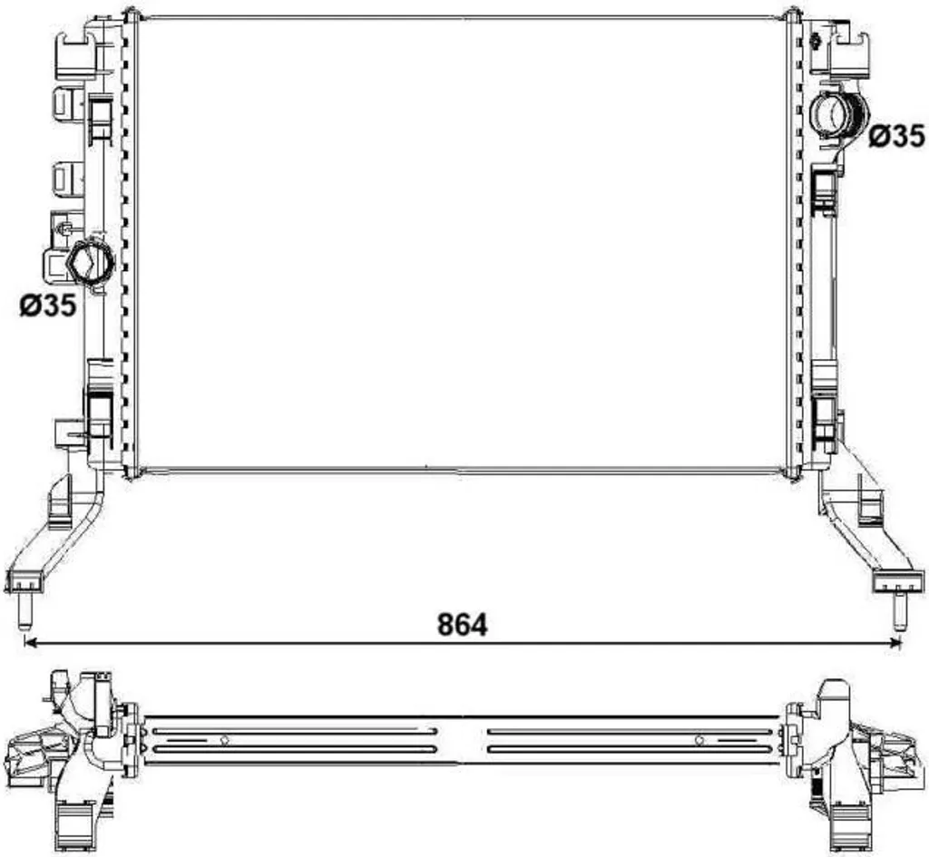 Radiateur NRF 53027 - OE 214100006R pour Renault Laguna III Essence