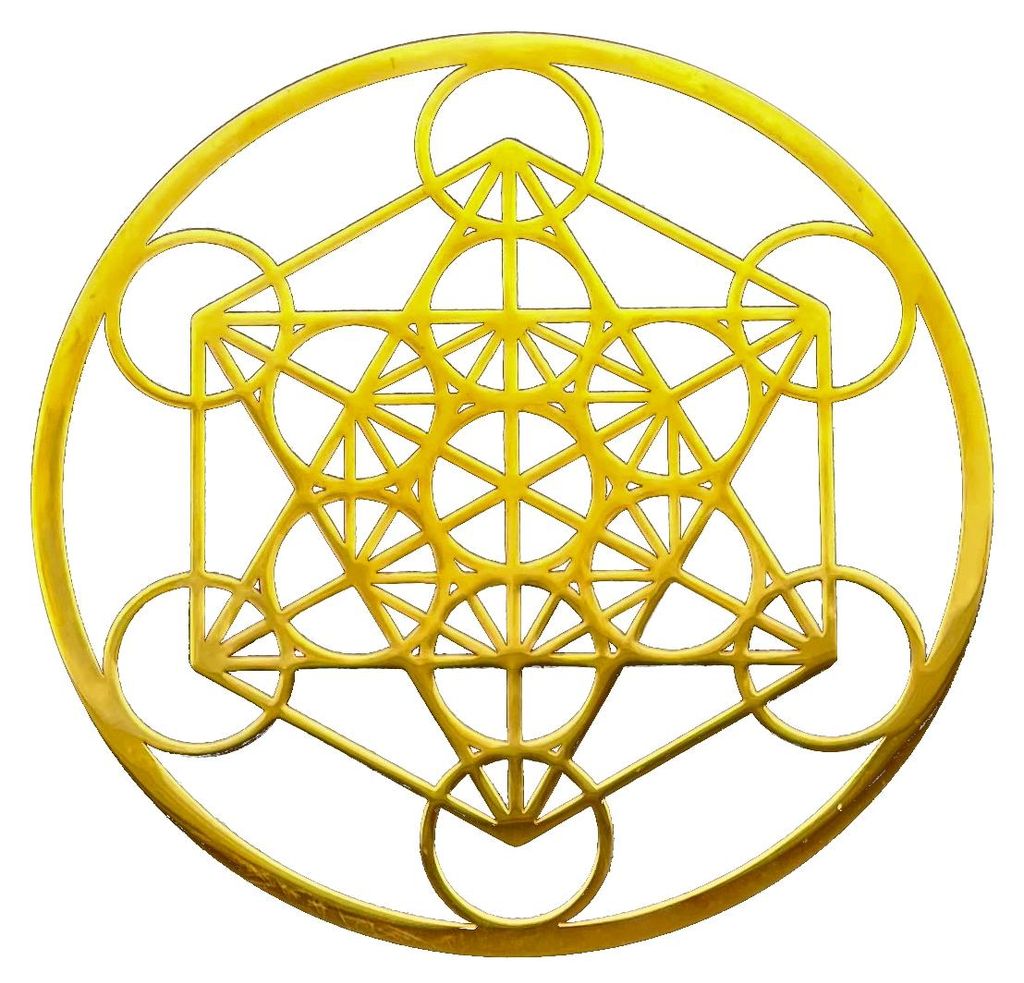 Metatron aus Edelstahl vergoldet 9cm Produktbild 