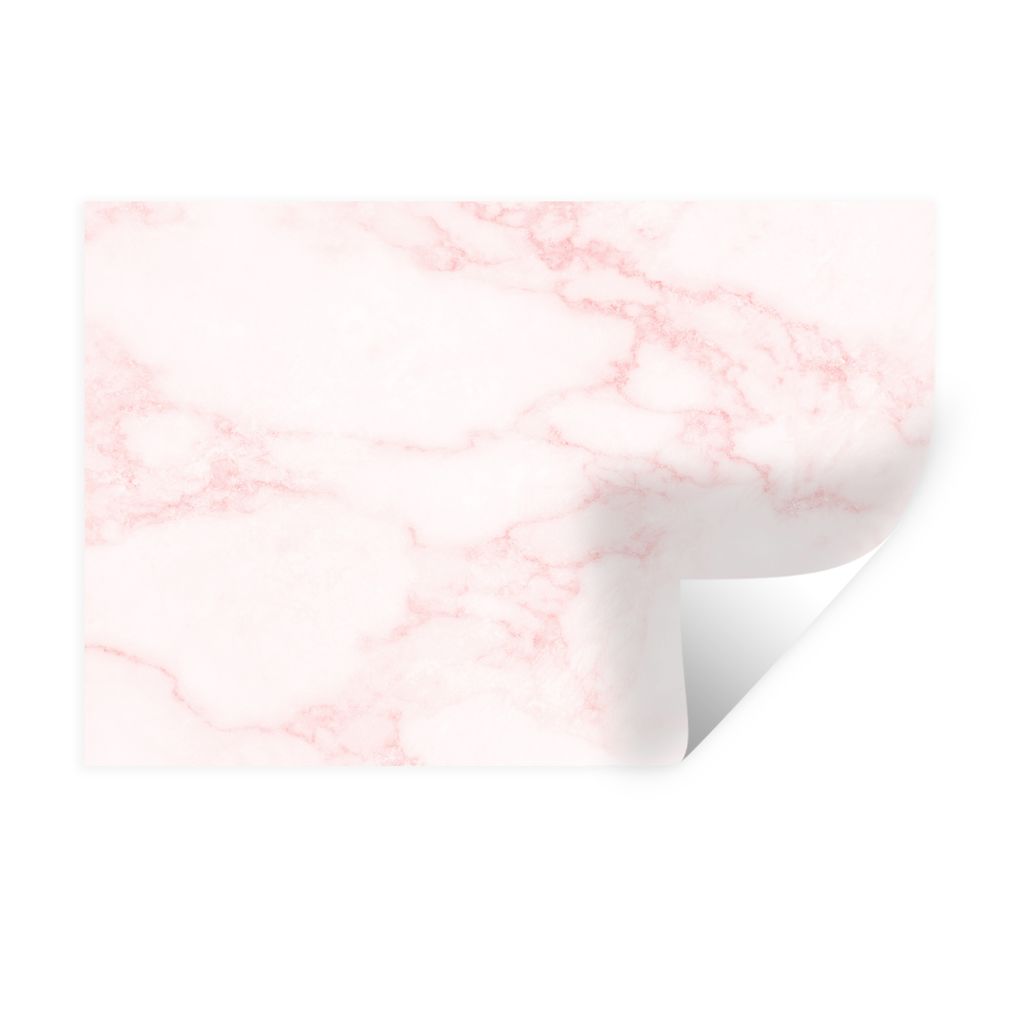 MuchoWow Wandtattoo Wandsticker Wandaufkleber Marmor - Textur - Rosa - Schick 90x60 cm Selbstklebend und Repositionierbar - Aufkleber