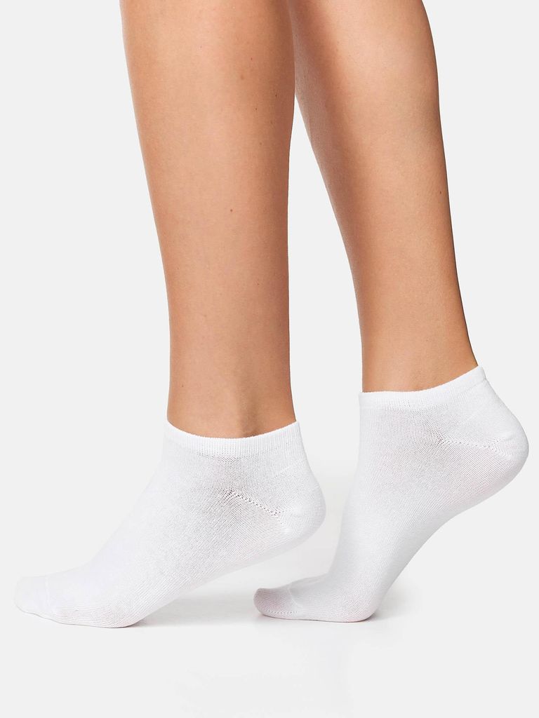 NUR DIE Sneaker Baumwolle 2er Pack - weiß - 35-38