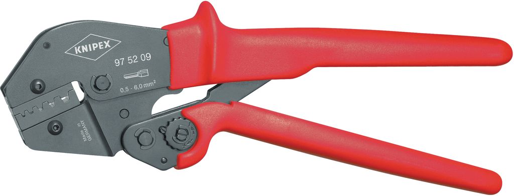 Crimpzange L.250mm 0,25-6 (AWG 23-10) mm² KNIPEX