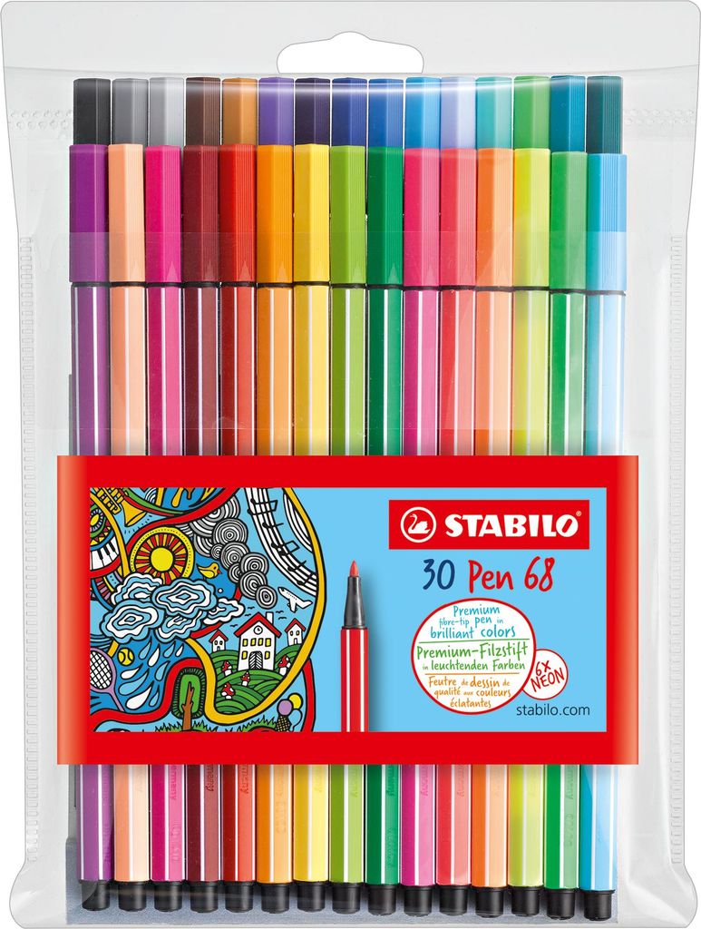 Prémiové plstené pero - STABILO Pen 68 - balenie 30 kusov - Obrázok produktu 