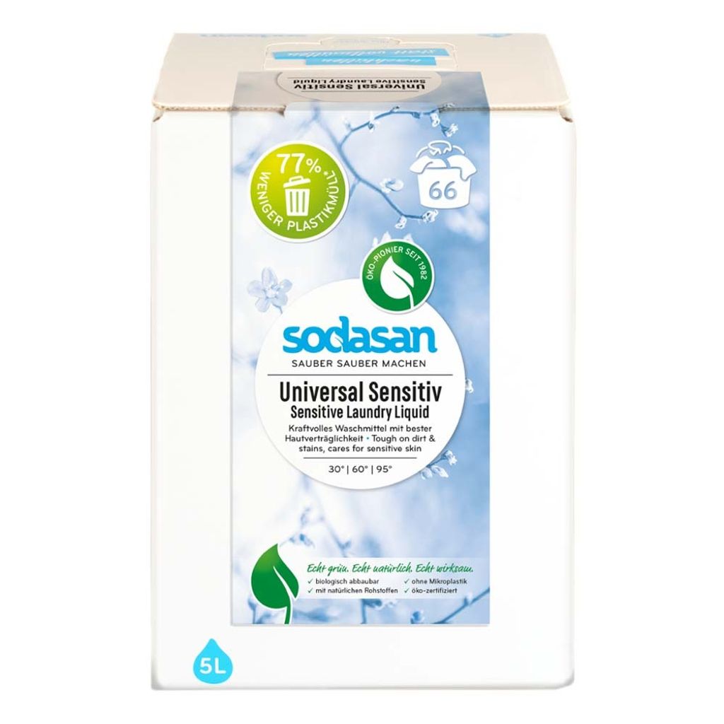 Sodasan Universal Waschmittel Sensitiv BiB 5L (1er Pack) Produktbild 