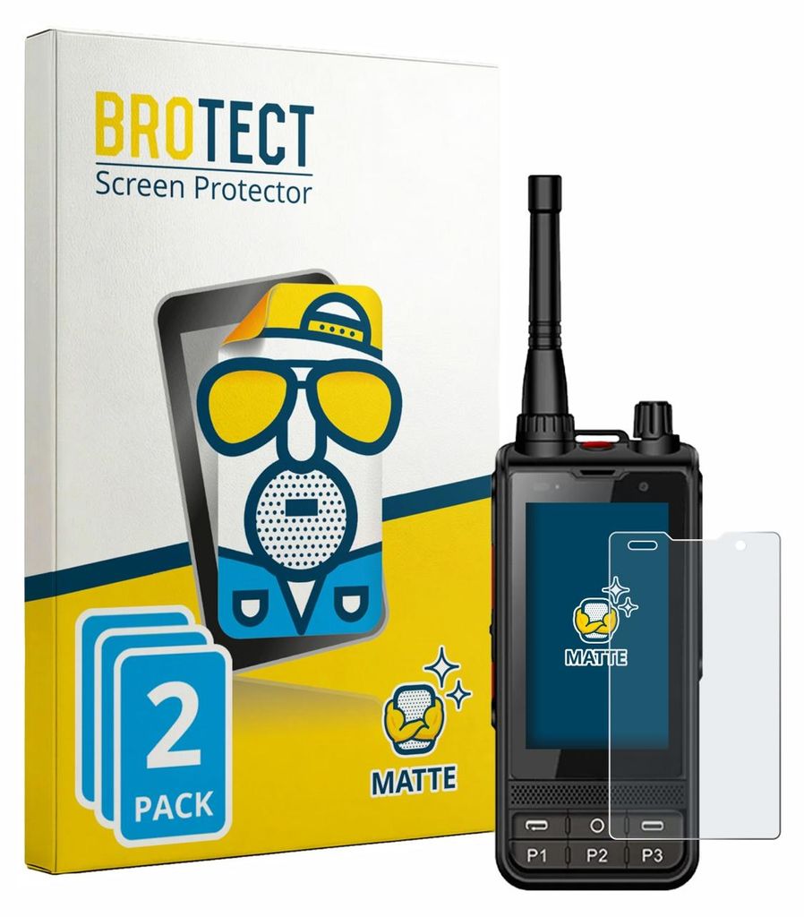 2x BROTECT Schutzfolie für ANYSECU W6 Plus Displayschutz Displayschutzfolie Folie Matt Entspiegelungsfolie