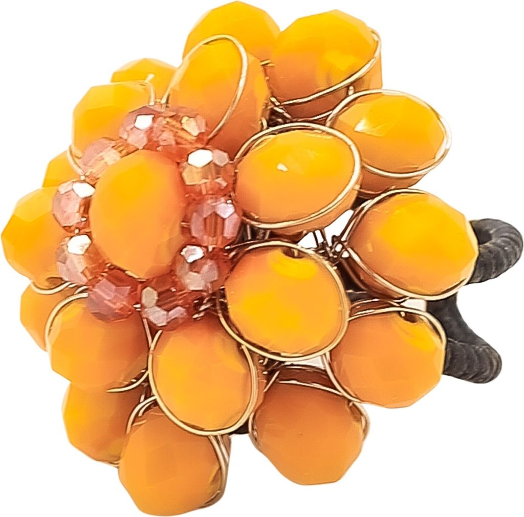 Ring Blütenwunder verstellbarer XL Blumen Ring von collezione alessandro