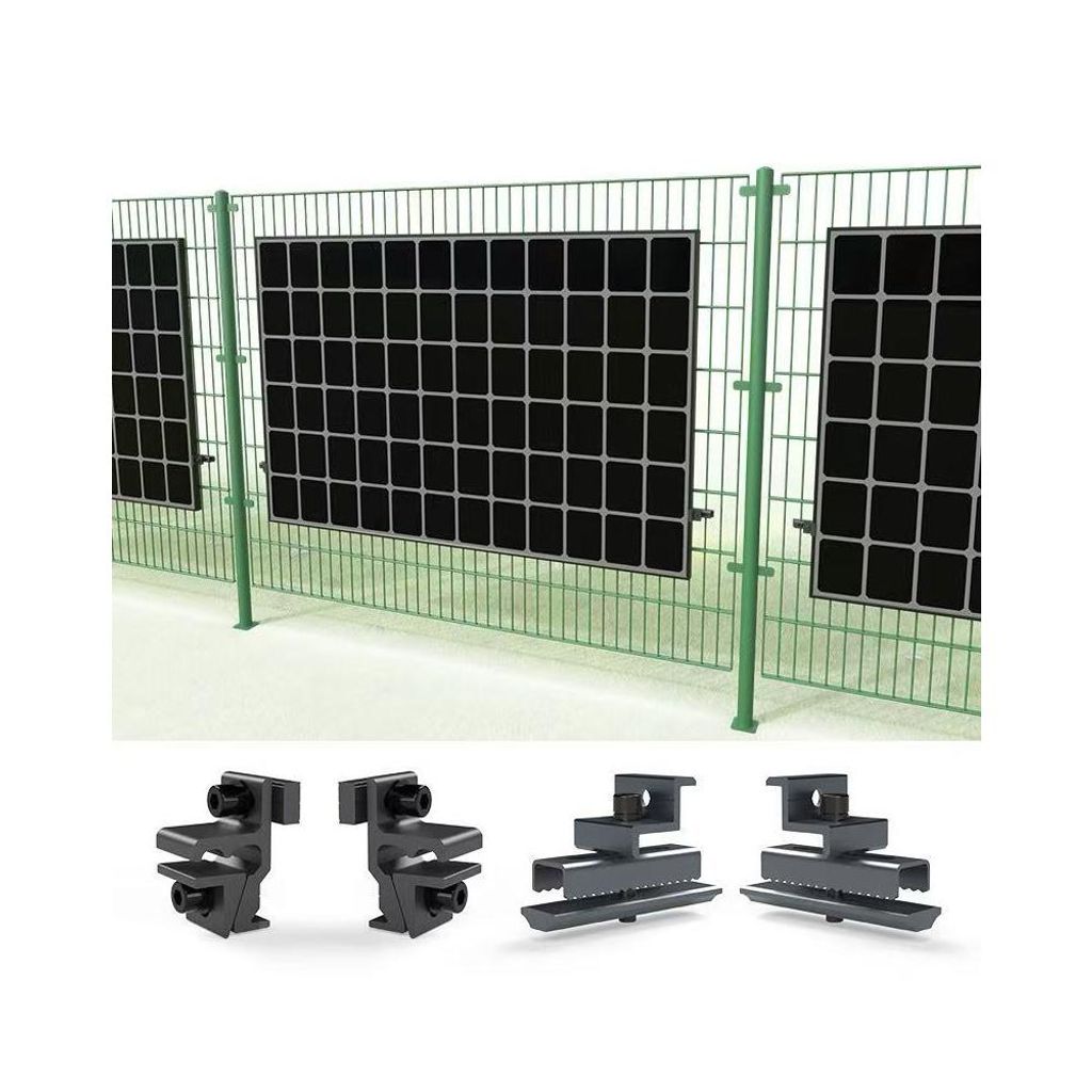 PV Zaunklemmen Set 4 Stück schwarz – Produktbild 