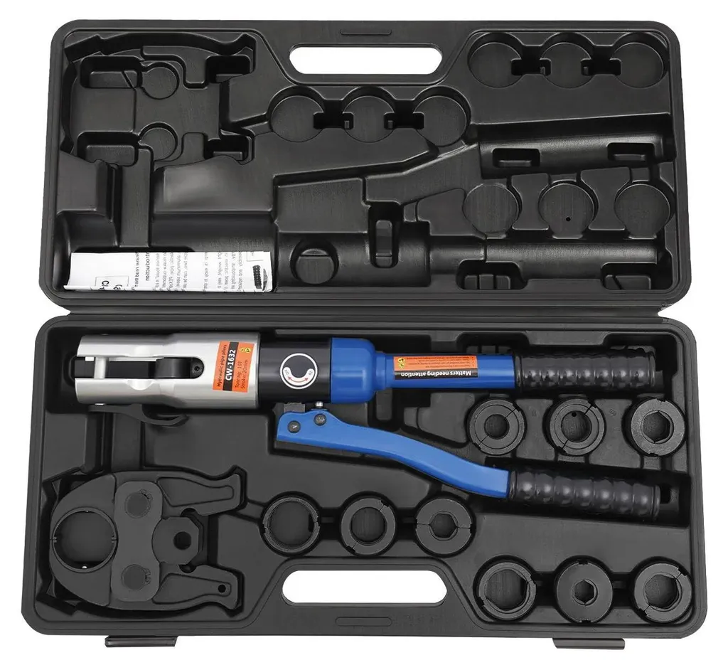 Sertissage facile sans effort avec cette pince hydraulique 10 tonnes bleue