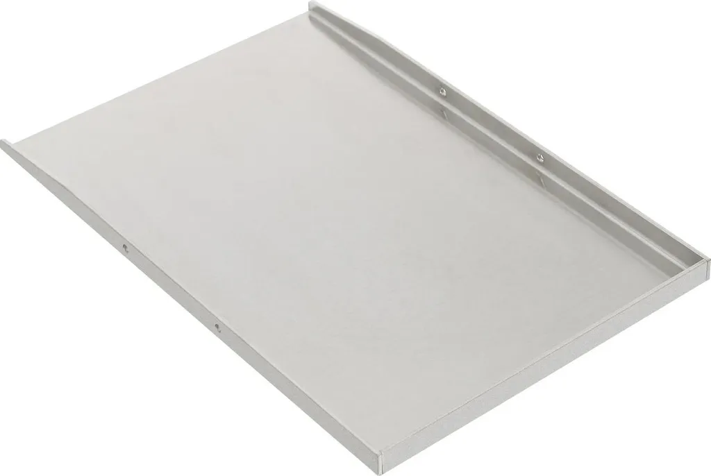 Plancha universelle pour barbecue et camping en métal argenté 49x32cm