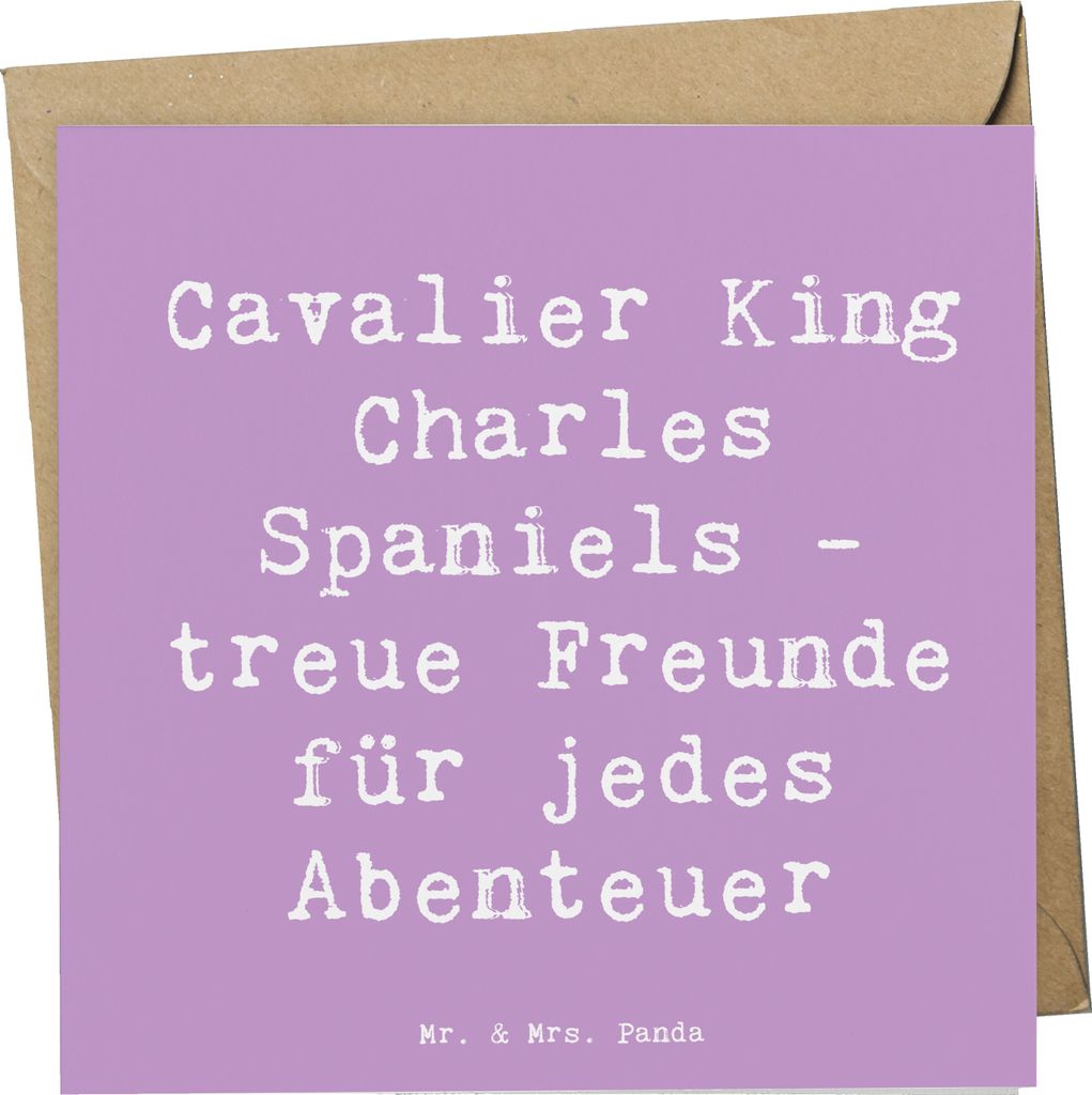 Mr. & Mrs. Panda Glückwunschkarte Spruch Cavalier King Produktbild 