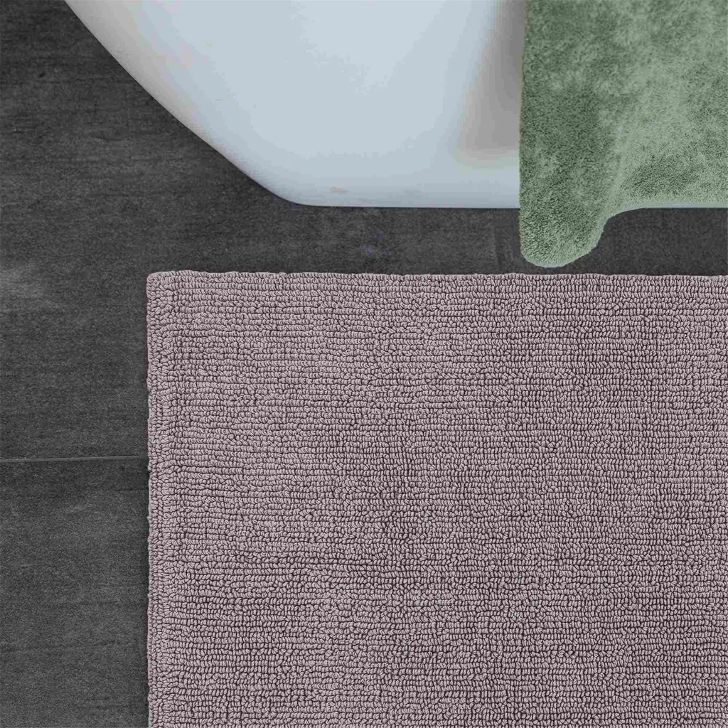 Tapis de Bain Absorbant Gris Clair 67x110 cm Idéal Sortie de Douche