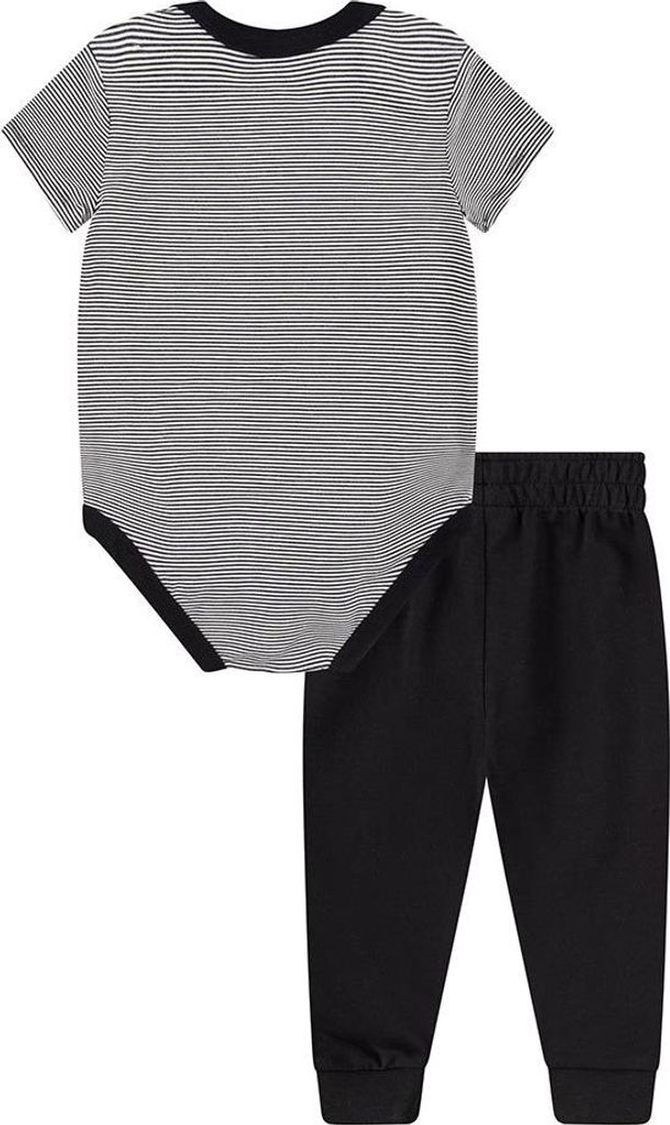 Nike Kids Striped Kurzarm-set Schwarz,Grau 24 Months Jungen,Mädchen Schwarz,Grau 24 Months