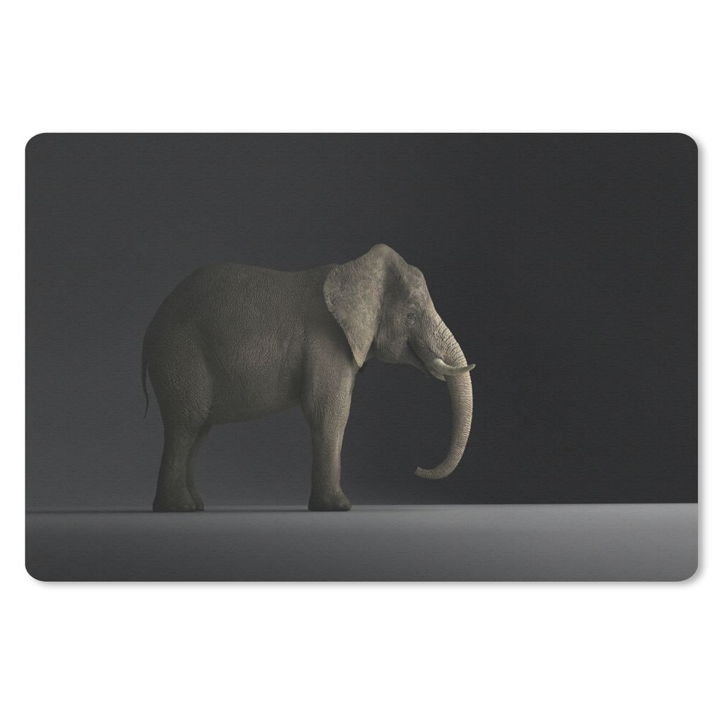 MuchoWow Schreibtischunterlage Elefant - Tiere - Licht 60x40 cm - XXL Mauspad - Großes Mauspad