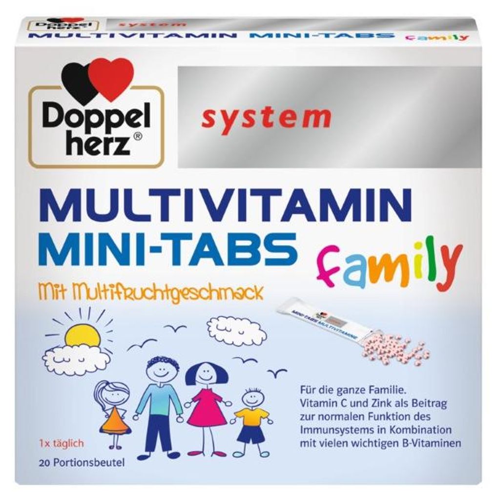 Doppelherz System Multivitamin Mini-Tabs Family, 20 St. Produktbild 