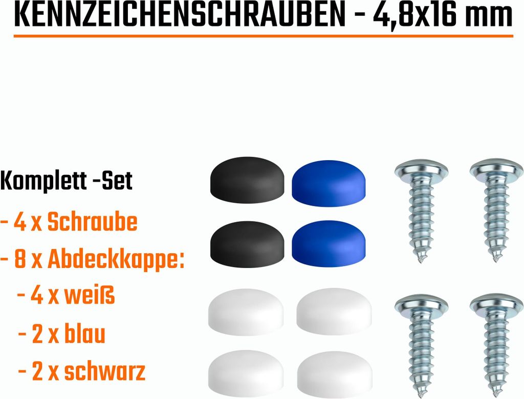 Uxcell Kennzeichenschrauben 4er Set - Schwarze Aluminium Schrauben Für Motorrad