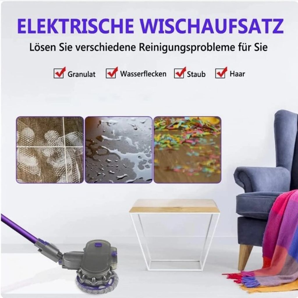 Elektrischer Wischaufsatz für Dyson V12 Digital Slim, V10 Produktbild 4