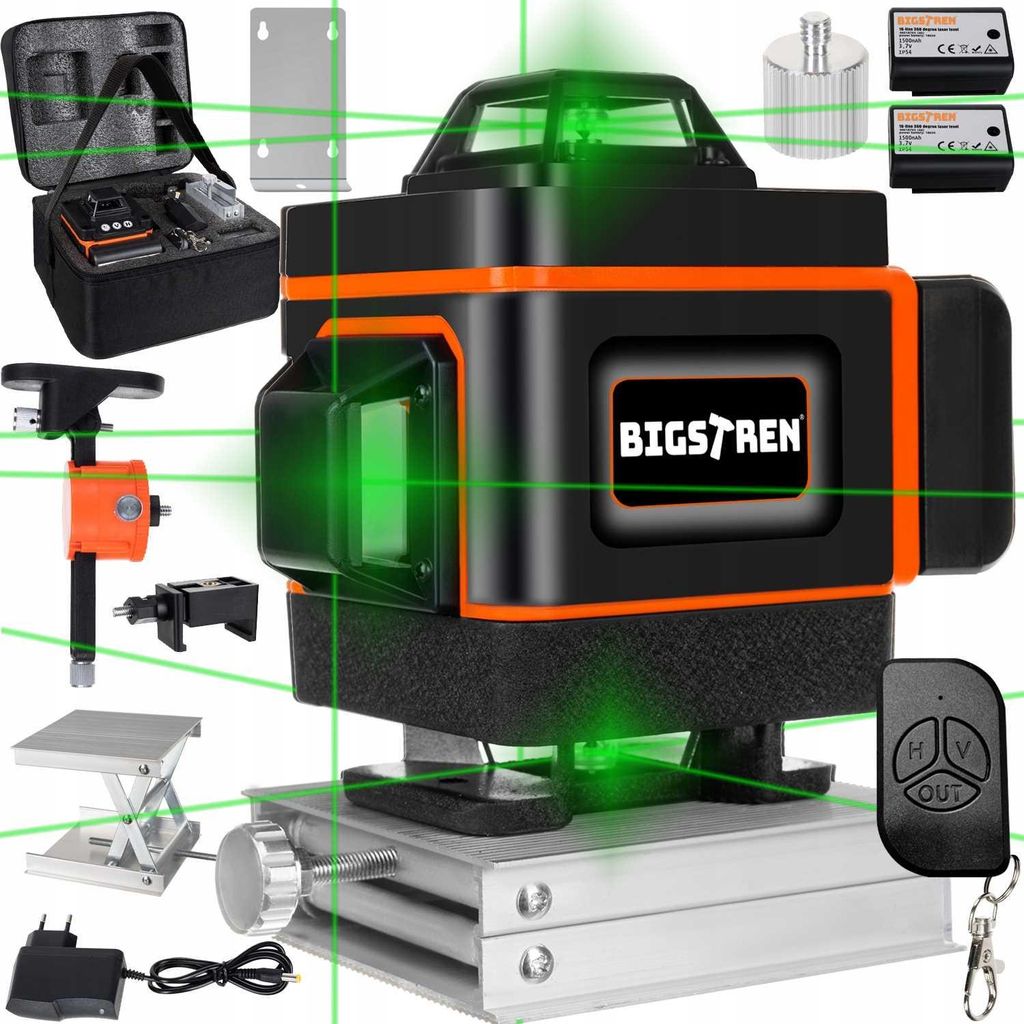 Bigstren 18763 4D Kreuznivellierlaser 16 Linien Produktbild 