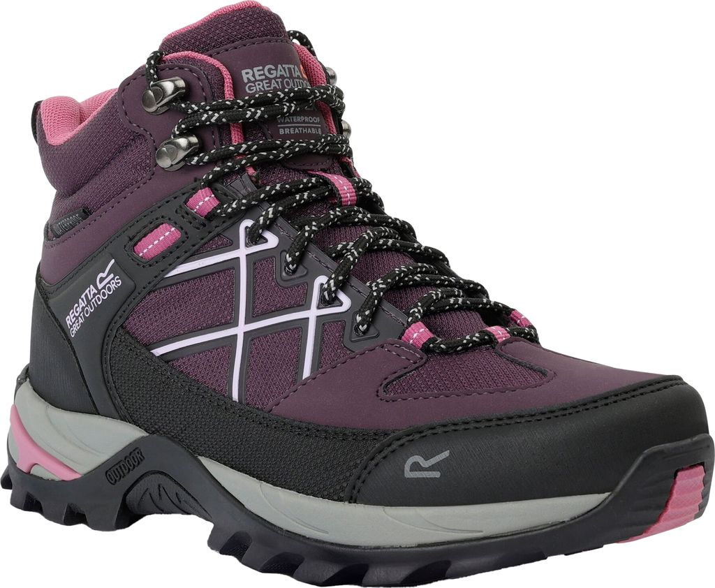 Regatta - Damen Wanderstiefel "Samaris III" RG10015 (36 EU) (Tiefpflaume/Rotblau)