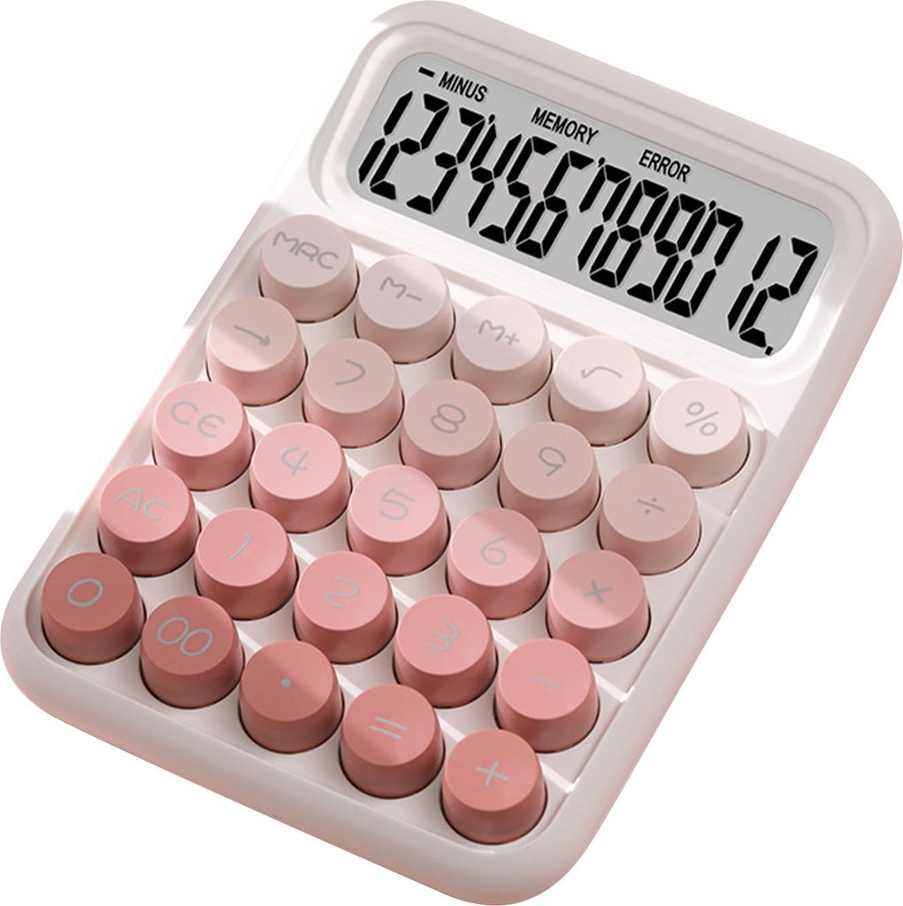 Niedlicher Taschenrechner, 12‑stellig & große Tasten, Für Produktbild 