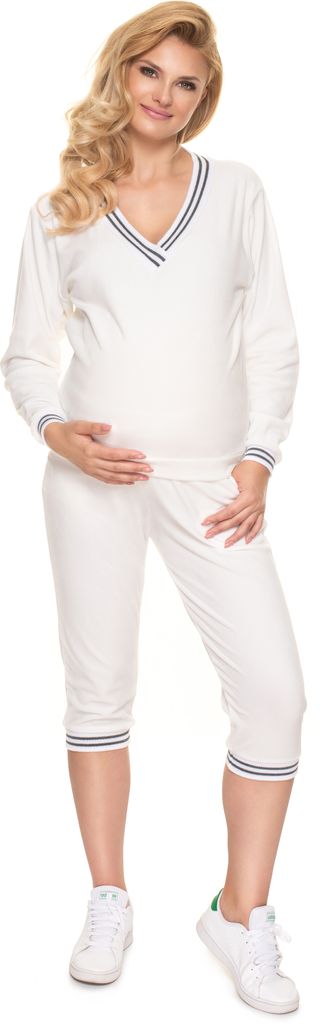 PeeKaBoo Umstandspyjama für Damen Sterile cremig L/XL