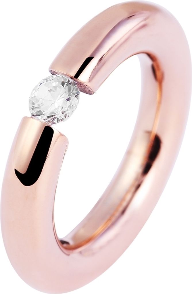 Akzent Damen-Ring aus Edelstahl