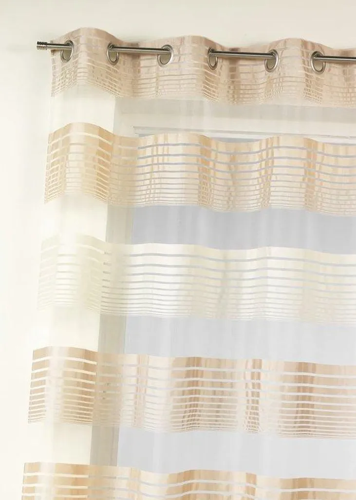 Voilage Organza Gordine Beige 140 x 240 cm pour fenêtre de salon élégant