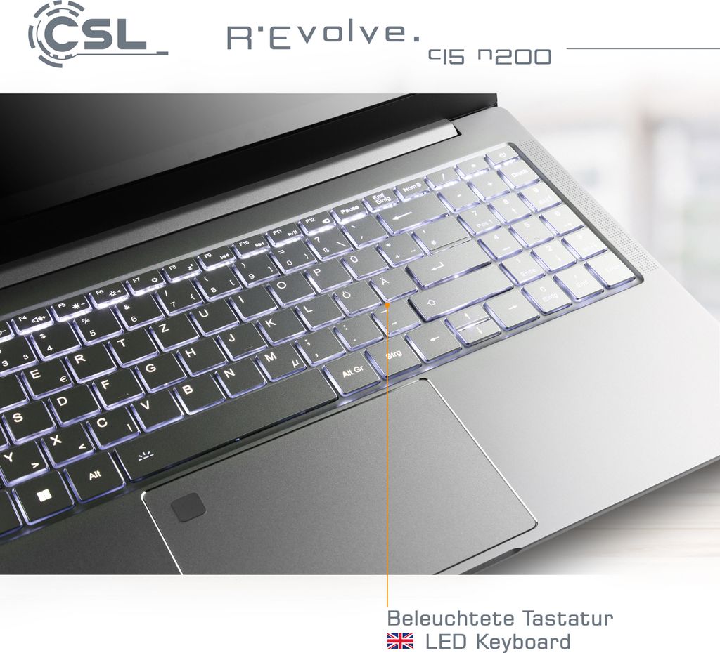 Notebook CSL R'Evolve C15 v3 / 32GB / 1000GB / Windows 11 Produktbild 8